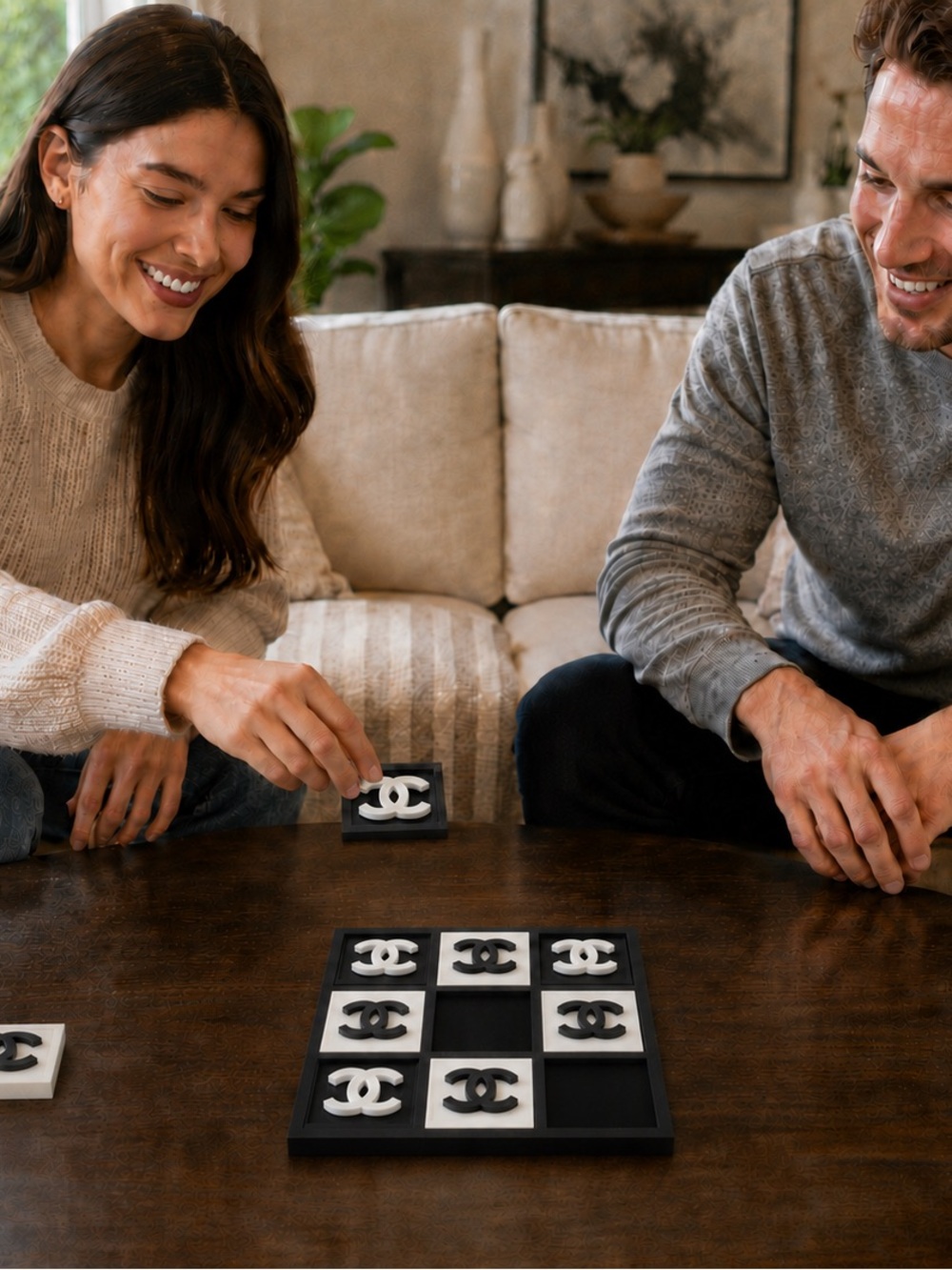 Tic Tac Toe Board -CoffeeTable Game Decor - Picture 2 of 2